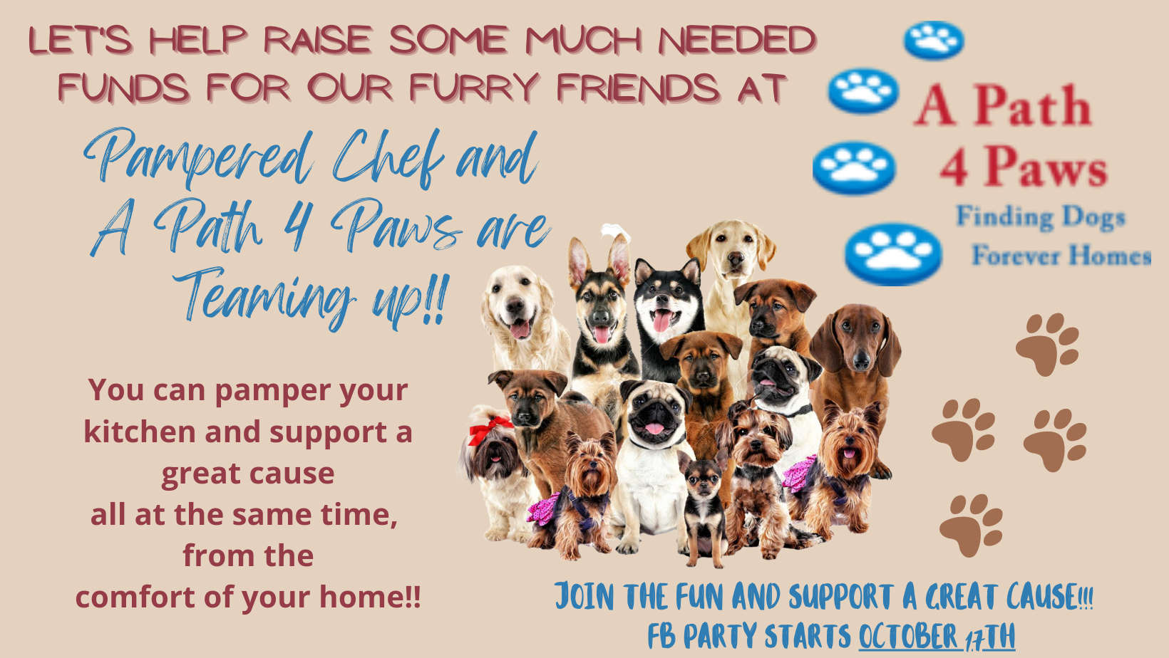 You can pamper your kitchen and support a great cause all at the same time, from the comfort of your home!!
